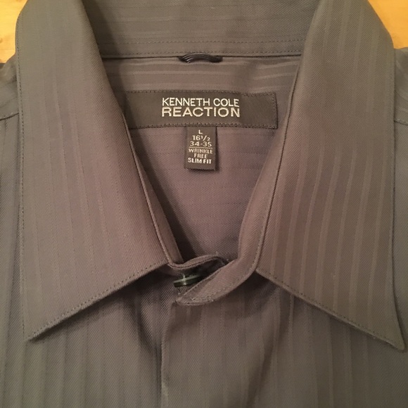 KENNETH COLE REACTION Long Sleeve Dress Shirt. L 16 1/2 34-35 - Picture 9 of 14